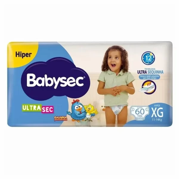 Fralda BabySec Galinha Pintadinha Ultra Sec Xg 60 Unidades